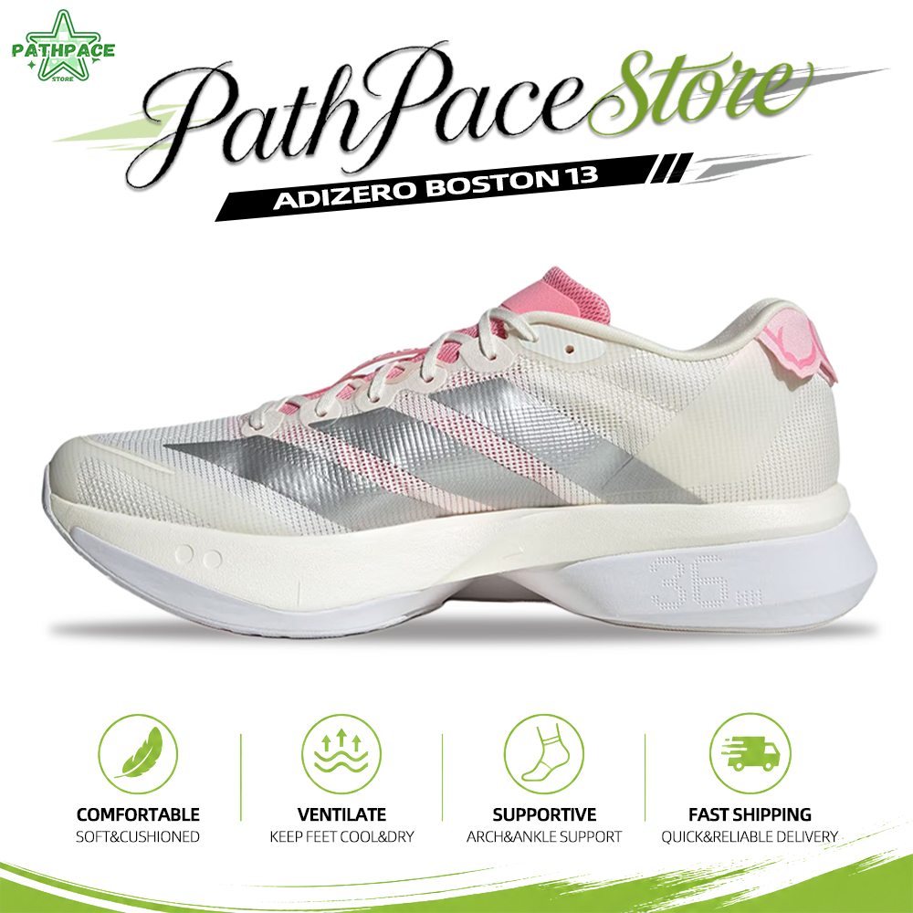 【ของแท้ 100%】🍏  Adizero Boston 13 ♡ รองเท้าวิ่ง ⚪️