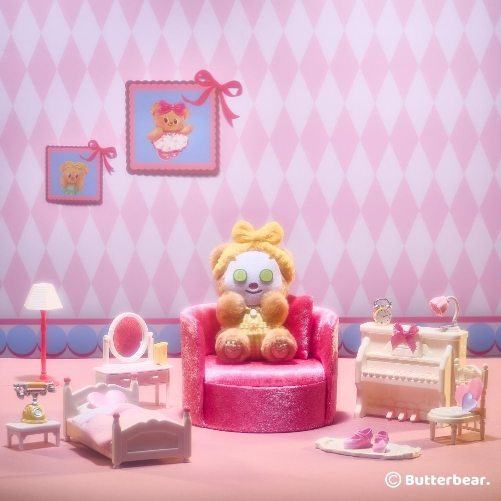 พวงกุญแจสกินแคร์น้องเนย (Butterbear Skincare Time Keychain)
