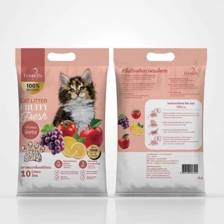 Friendlycat(40ลิตร) ทรายแมว เฟรนลี่แคท 10ลิตร 4ถุง กลิ่นหอมX2 จับก้อนดี