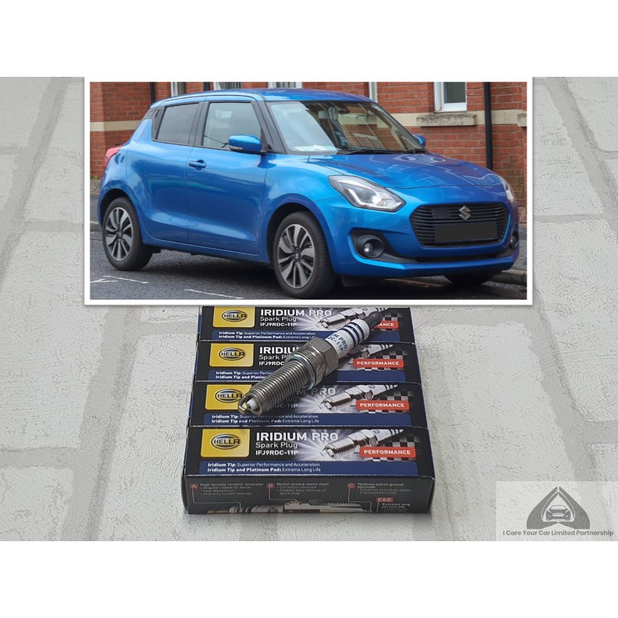 หัวเทียนเข็ม Suzuki Swift AZ ( 2018 - 2026 ) จำนวน 4 หัว ระยะใช้งาน 100000 กม : Hella IFJ9RDC-11P