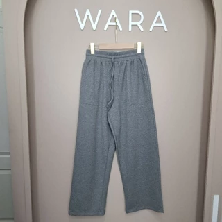 [ CP1 ] WARA กางเกงขายาวสบายพุง(มีเชือก) ผ้า Cotton 260g