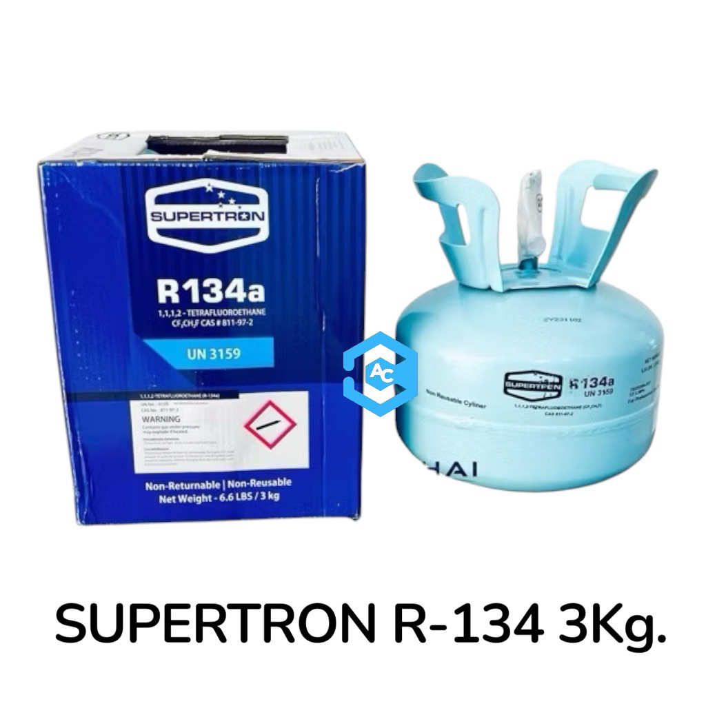 น้ำยาแอร์ R 134a SUPERTRON บรรจุ 3กก./ซุปเปอร์ตรอน R-134A 3KG.
