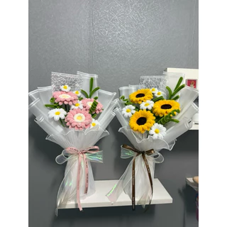 ช่อดอกไม้ลวดกำมะหยี่ (สูงประมาณ 45 cm) จัดทำ1-2วัน🌸🌻เปลี่ยนสีดอกแจ้งในแชทนะคะ