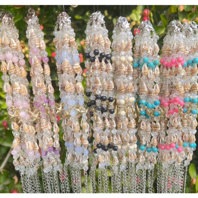 สร้อยข้อมือลูกปัดขั้นหอยจี้ปลาดาวราคา1โหล12ชิ้น