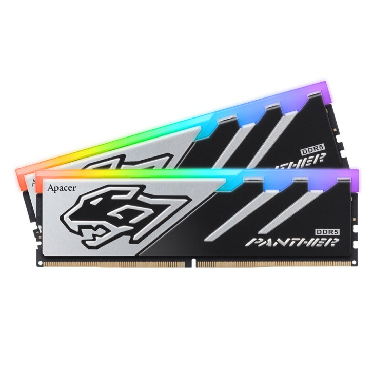 32GB (16x2) DDR5 6000MHz RAM (แรม) APACER PANTHER RGB BLACK (AH5U32G60C6229BAA-2)
