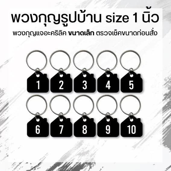 พวงกุญแจรูปบ้าน ขนาด 1 นิ้ว ขายเป็นชุด โปรดอ่านก่อนกดสั่ง
