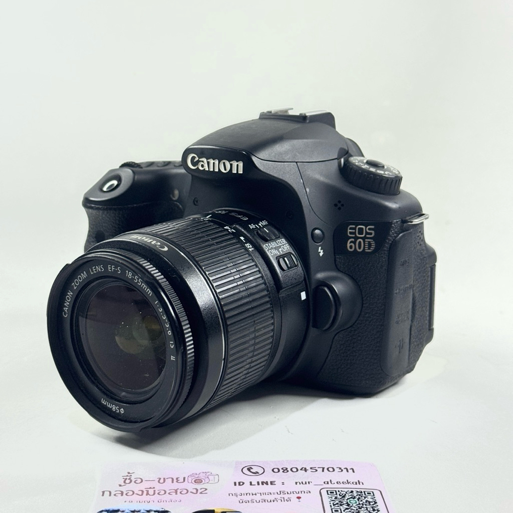 กล้องมือสอง Canon Eos 60D แถมกระเป๋า เม็มและอุปกรณ์พร้อมใช้งาน ขอบจอดำไม่มีผลต่อภาพ