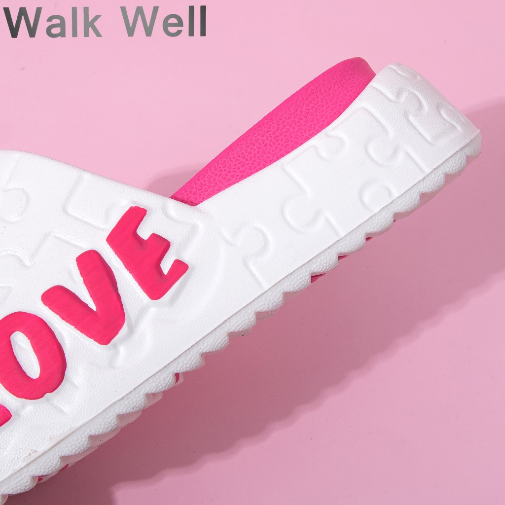 ใหม่! WALK WELLรองเท้าแตะเด็กหญิงฤดูร้อน ลายกระต่ายน่ารัก ส้นหนานุ่ม กันลื่น ใส่ในบ้าน-เล่นน้ำได้ ราคา ถูกที่สุด ดีลบีเคเค แกลเลอรีภาพที่ 8