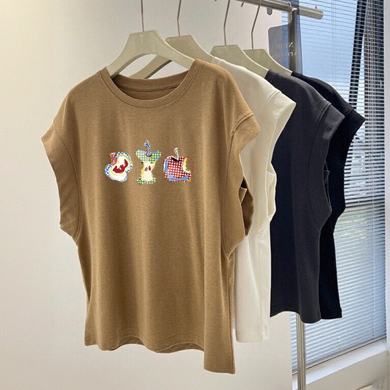 เสื้อแขนกุดไซส์ใหญ่ oversize เสื้อผ้าสาวอวบแฟชั่นฤดูร้อนใหม่ลําลองทรงหลวมสไตล์เกาหลี เสื้อยืดสวยๆผู้หญิงที่กําลังฮิต 3XL