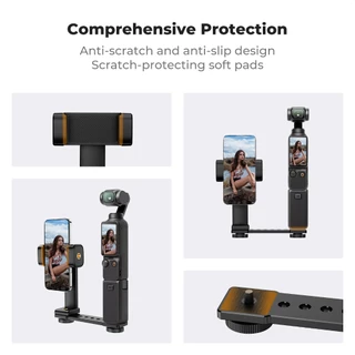 K&F CONCEPT อะแดปเตอร์ต่อขยาย ที่วางโทรศัพท์มือถือ ขาตั้งต่อขยายกล้อง สําหรับ Pocket 3/4/4p