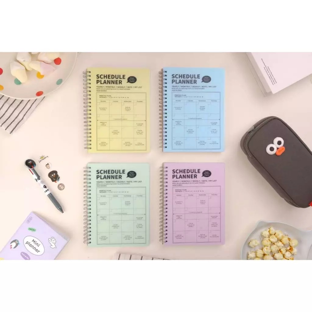 Ropamoda สมุดแพลนเนอร์เกาหลี Schedule Planner สมุดจดตารางเวลา รายสัปดาห์และรายเดือน (37823)