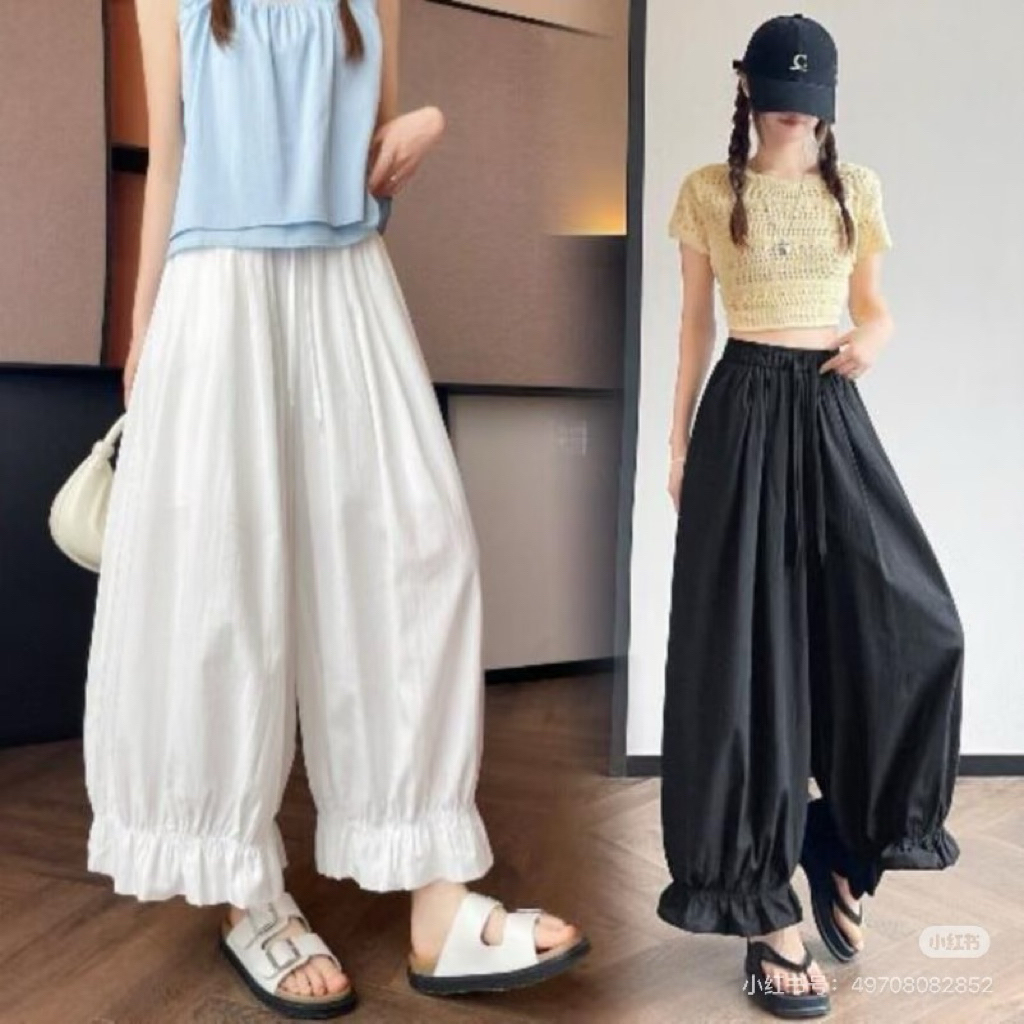 กางเกงขายาวทรงหลวม สไตล์มินิมอล ใส่สบายทุกวัน -9700