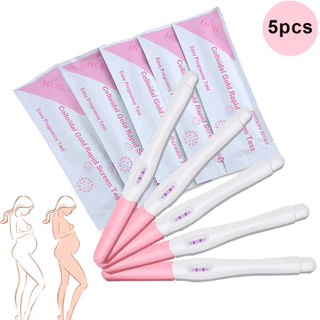 5 แพ็ค ทดสอบการตั้งครรภ์ HCG อุปกรณ์ตรวจวัดสุขภาพ ที่ตรวจครรภ์ความไวสูง ตรวจปัสสาวะ ที่ตรวจครรภ์แบบปากกา