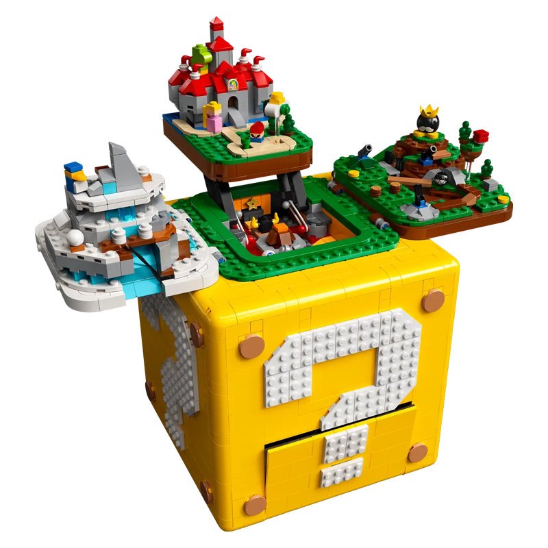ตัวต่อรถ71395 LEGO ตัวต่อรูปกล่องเครื่องหมายคำถามมาริโอ้ ขนาดใหญ่ เหมาะสำหรับเด็กผู้ชาย...
