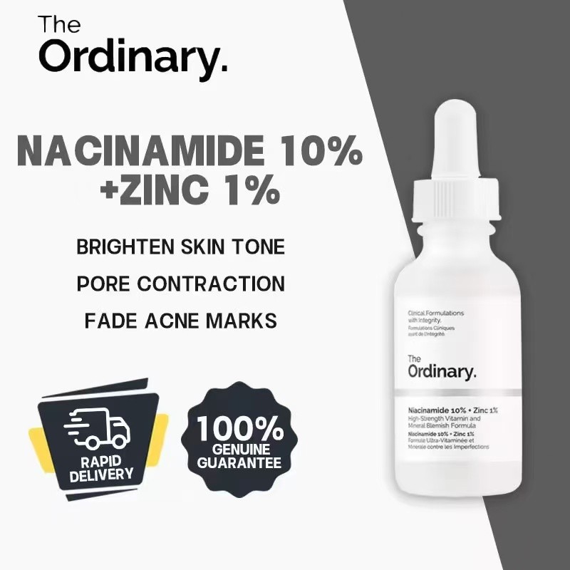 (โปรโมชั่น ยิ่งซื้อยิ่งลด/ของแท้)The Ordinary Niacinamide 10% + Zinc 1% - 30ml