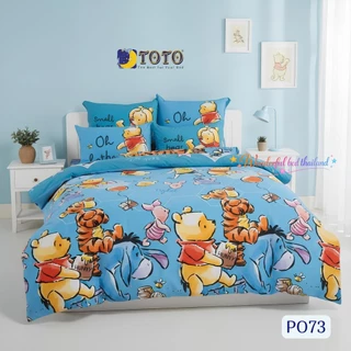 ชุดประหยัดTOTO (10ลาย) ผ้าปูที่นอน+ผ้านวม5ฟุต,ผ้านวม3.5ฟุต (นวมเอนกประสงค์) หมีพูคลาสสิค แบรนด์TOTOแท้100% No.8964