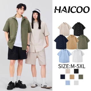 เสื้อเชิ้ตผู้ชาย เสื้อเชิ้ตแขนสั้น HAICOO ระดับพรีเมียม แขนสั้น ไซส์ใหญ่ เสื้อผู้ชาย ไม่ต้องรีด แห้งเร็ว