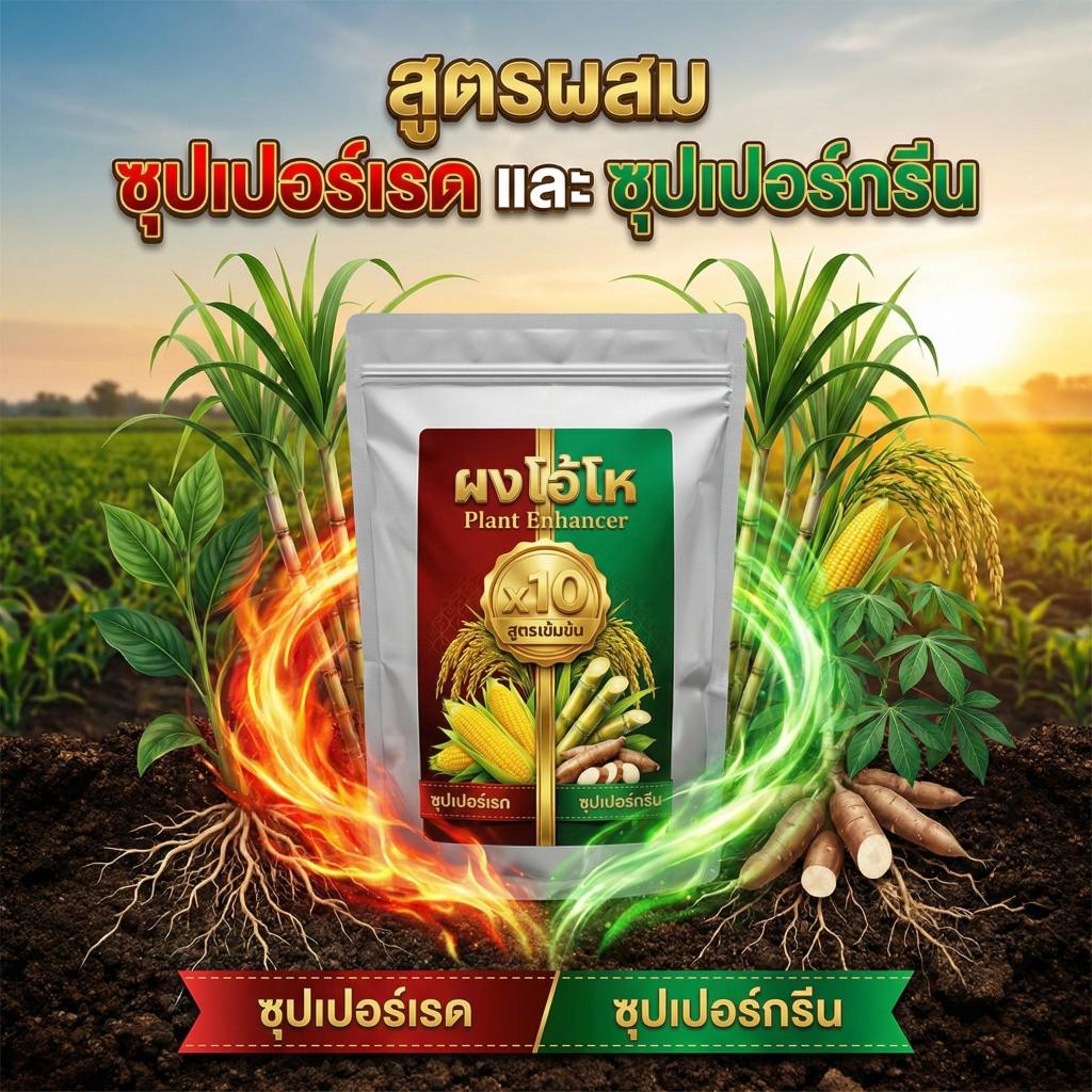 ผงโอ้โหไซส์ใหญ่ 1 กิโลกรัม ใช้ได้50ไร่