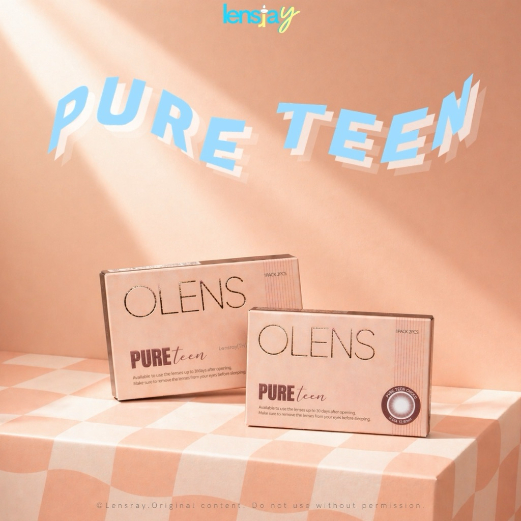 💫🫧(รายเดือน) OLens Pureteen-Choco/Brown คอนแทคเลนส์แท้ เนียนละมุนเหมาะทุกวัย มีสายตาปกติ/ค่าสายตา