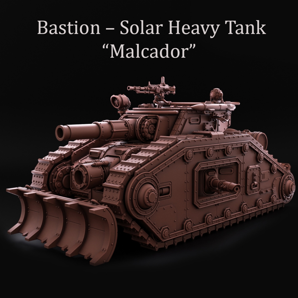 [Warhammer]  Bastion Solar Heavy Tank Imperial Guard Force "Malcador" 3D printed resin model proxy