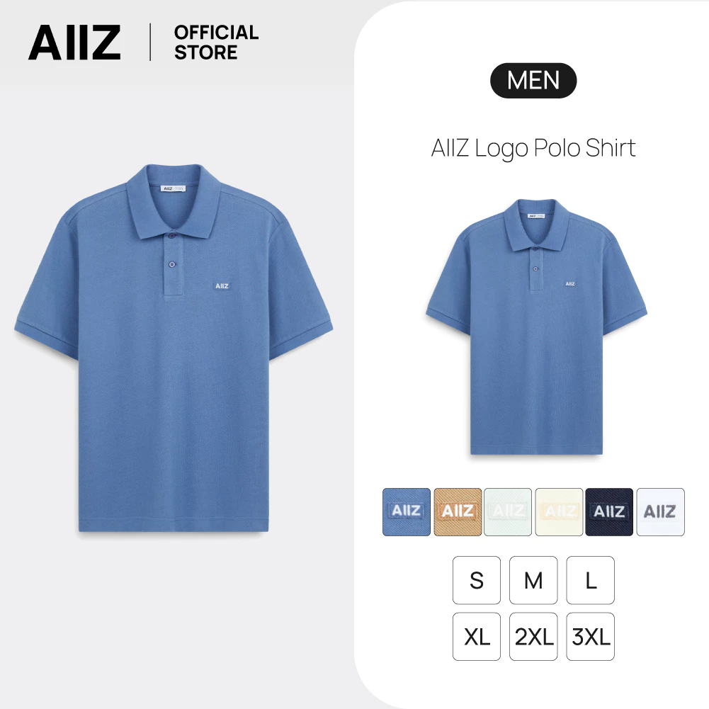 AIIZ (เอ ทู แซด) - AIIZ เสื้อโปโลสีพื้นปักโลโก้ AIIZ AIIZ Men’s AIIZ Logo Polo Shirt