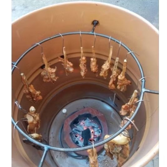 ถังย่างไก่ ถังอบไก่ ใช้เตาถ่านเบอร์1 ขนาด 200 ลิตร