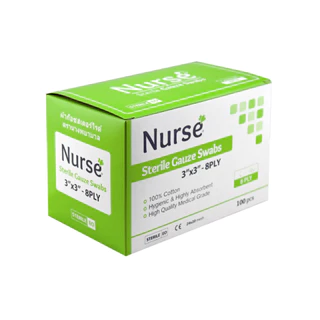 Nurse Gauze Swabs ผ้าก๊อซพับ ผ้าก๊อซปิดบาดแผล ตรานางพยาบาล