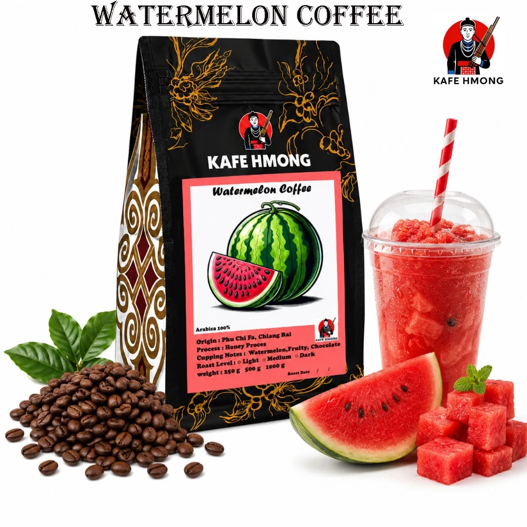 Watermelon Coffee เมล็ดกาแฟคั่้ว หอมๆ