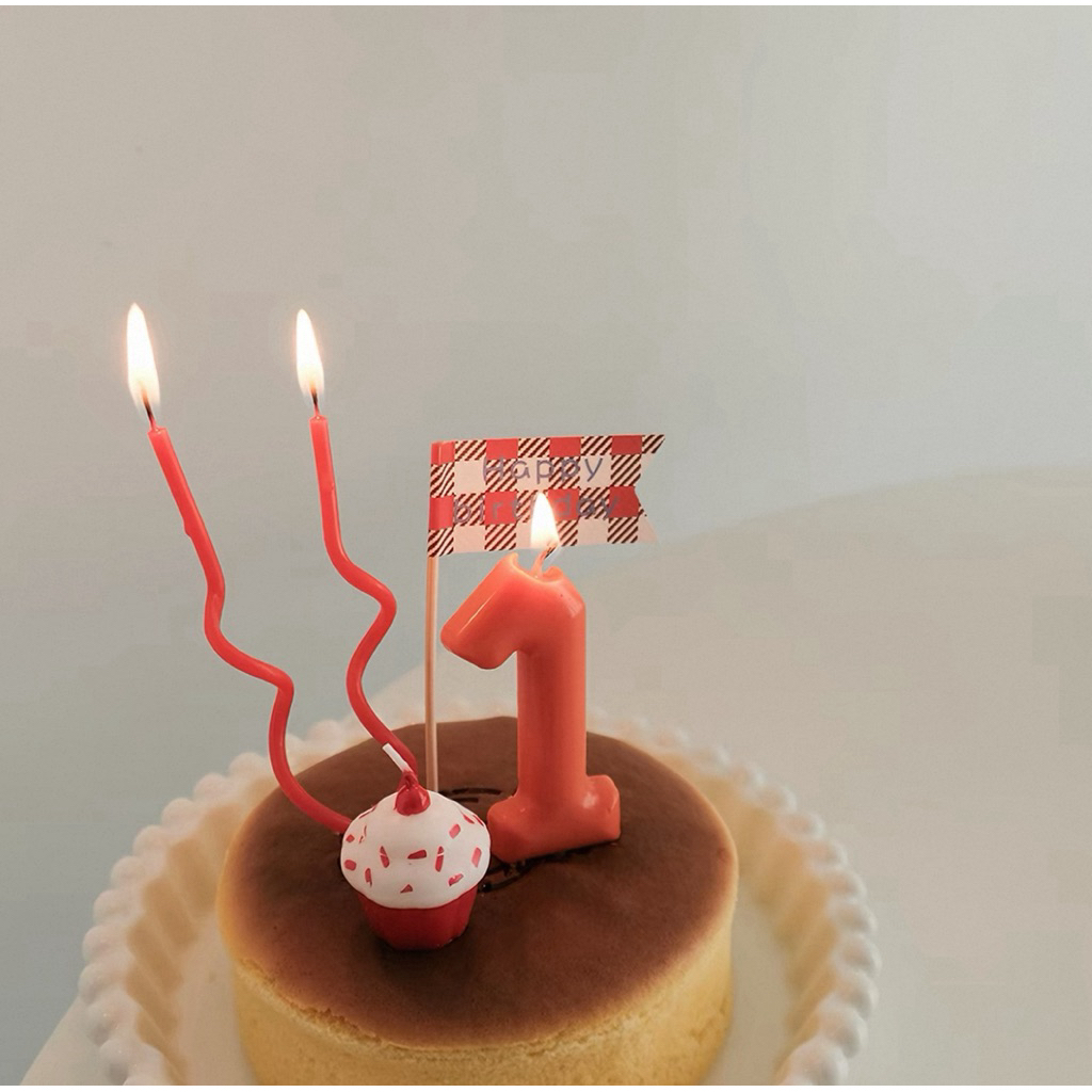 [มาใหม่] เทียนวันเกิด เทียนHappy Birthday เทียนตัวเลข เทียนตัวเลขสีพาสเทล ตกแต่งเค้กวันเกิด น่ารักมาก