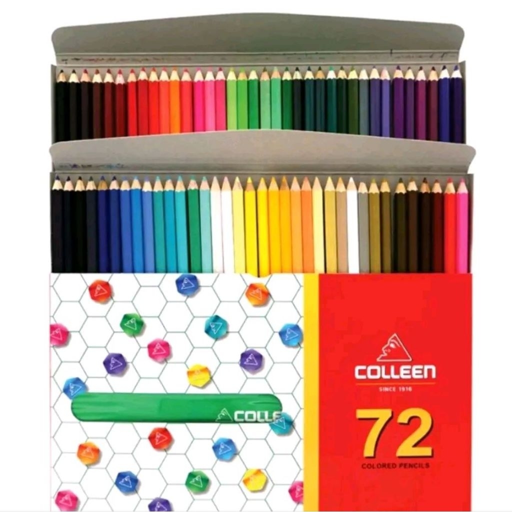 พร้อมส่ง สีไม้คลอลีน 72 สี 72 แท่ง