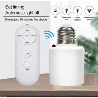 ผู้ถือโคมไฟรีโมทคอนโทรล LED หัวโคมไฟสกรู E27 สากลครัวเรือน 220v แสงอัจฉริยะห้องนอนสวิตช์อัจฉริยะ