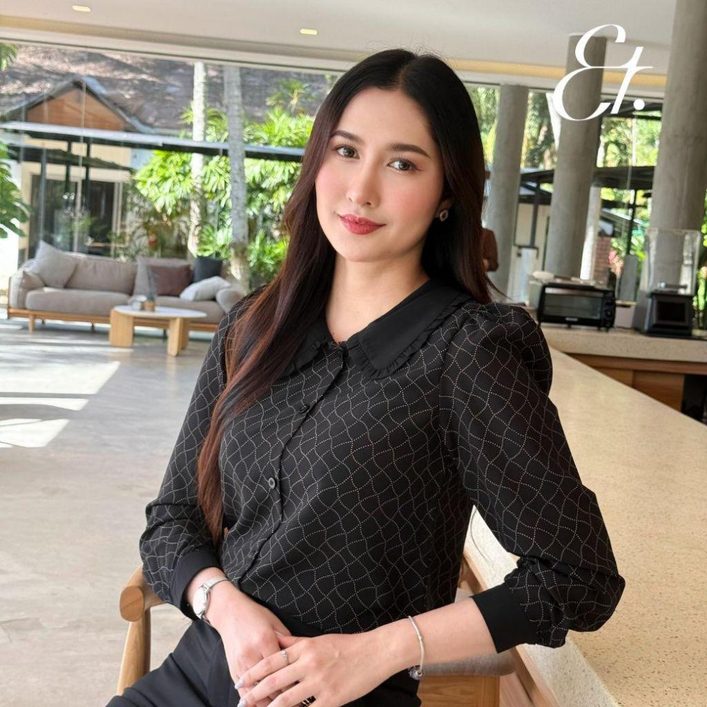 Everything2019 เสื้อทำงานผู้หญิงคอปกบัว แขนยาว ทรงสวยใส่สบาย ผ้าไม่ร้อน (6216) ราคา ถูกที่สุด ดีลบีเคเค แกลเลอรีภาพที่ 6