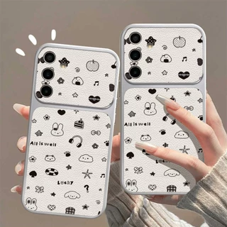 Cute bunny เคส For Samsung A27 A37 A57 S26 A07 A17 A56 A36 A06 A16 A35 A55 A15 S24เคสโทรศัพท์หนังแกะ เคสโทรศัพท์