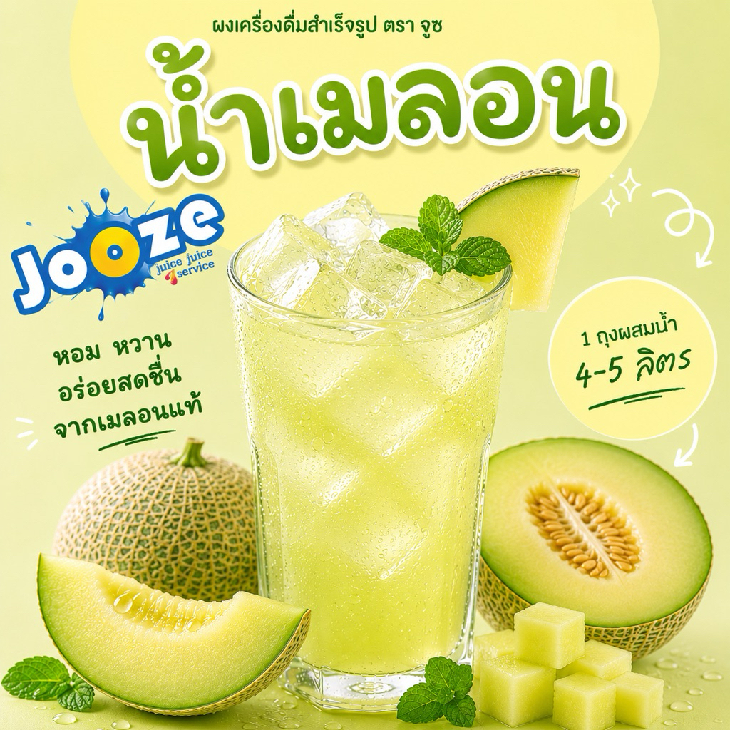 ผงเครื่องดื่มสำเร็จรูป รส เมลอน ตราจูซ ขนาด500กรัม