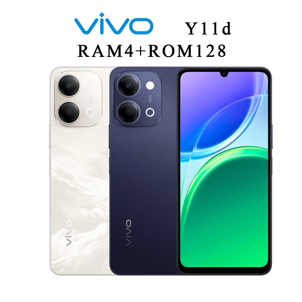Vivo Y11d | (4+128GB) | โทรศัพท์วีโว่ | จอ 6.74 นิ้ว | แบตเตอรี่ 6,500mAh | รองรับชาร์จไว 44W | ประกันศูนย์ไทย 1 ปี