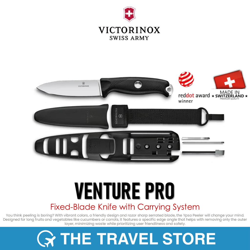 Victorinox VENTURE PRO | Fixed-blade Knife with Carrying System (3.0903.3F) มีดเดินป่า ตั้งแคมป์