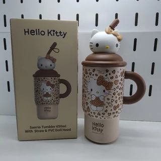 พร้อมส่ง แก้วน้ำสแตนเลสซานริโอ้มีหูจับ เคลือบเซรามิก 1200 มล สแตนเลส304 650ml ลายลิขสิทธิ์แท้