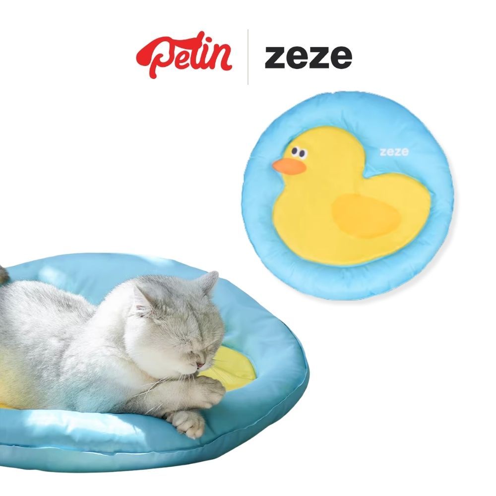 Zeze ที่นอนแมวเย็น เป็ดเหลือง เบาะนอนหมาแมว คลายร้อน พกพาง่าย