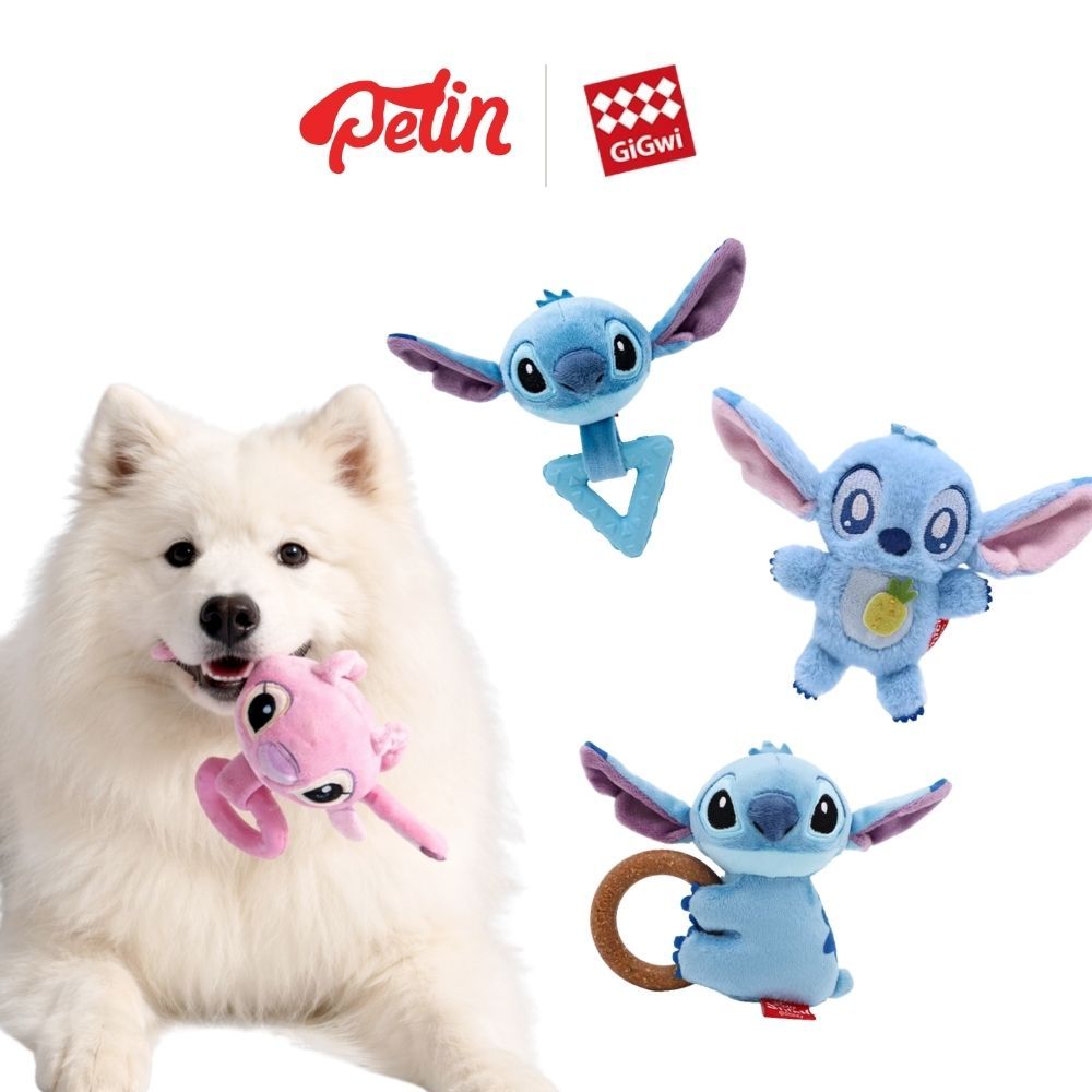 Gigwi ของเล่นสุนัข Stitch ลิขสิทธิ์แท้ ของเล่นหมา มีเสียง แก้เหงา ตุ๊กตาสุนัข