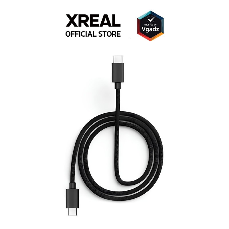 XREAL สายเชื่อมต่อ C-C Cable สำหรับแว่น AR รองรับการส่งภาพ เสียง และข้อมูลเสถียร ความยาว 0.8 เมตร