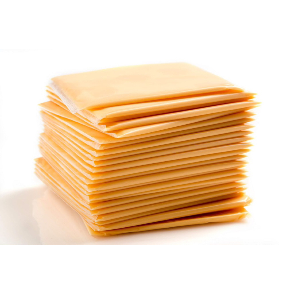 Coloured Cheese Sliced 84 slices 1kg - ชีสแผ่น 1กก 84 แผ่น