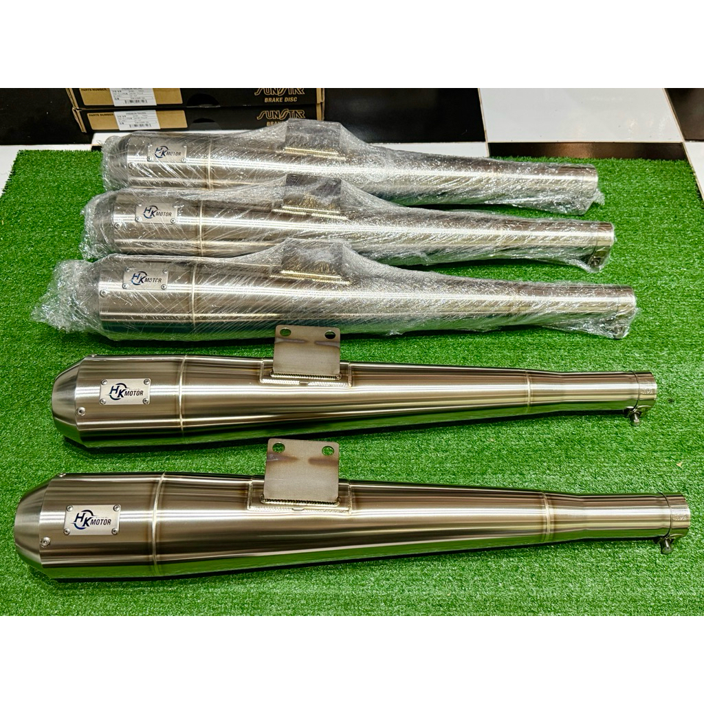 ปลายท่อ สแตนเรส SR400 fi แบรน์ HK-motor