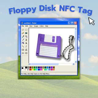 พวงกุญแจ Floppy Disk NFC Tag 💾🛜 งาน 3D Print