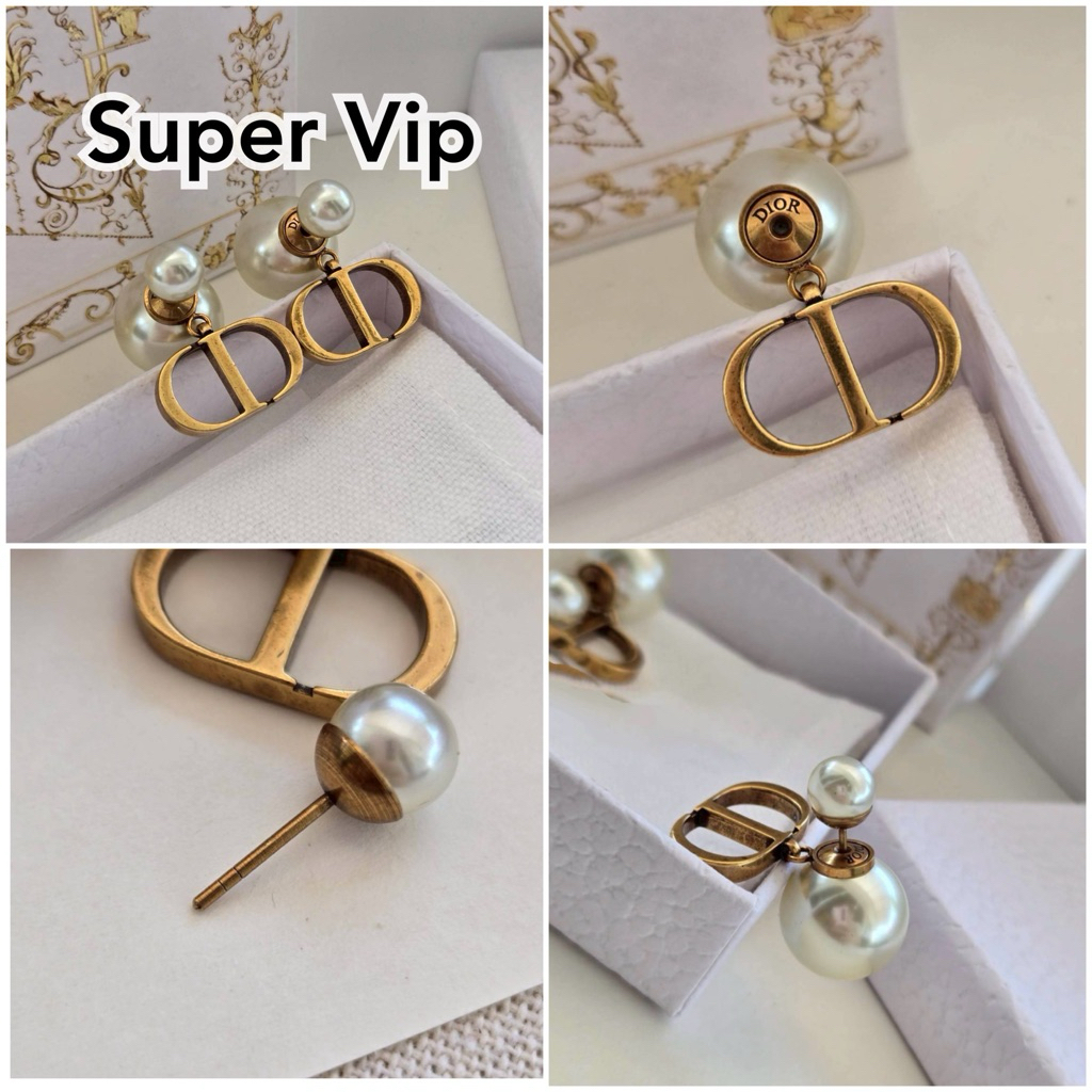 ✨ต่างหู DI (Super Vip)✨ อะไหล่ทองแอนทรีค มุกสังเคราะห์ ➖กล่องขายแยก➖