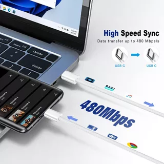 ชุดชาร์จ PD 60W สายชาร์จ Type C to type c หัวชาร์จเร็ว Fast Charger สำหรับ i15 16 17 PRO MAX Android
