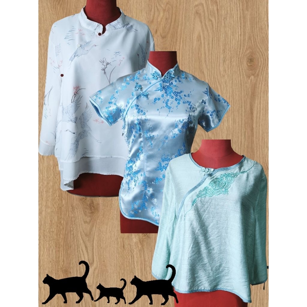 Qipao shirt เสื้อกี่เพัาคละแบบ