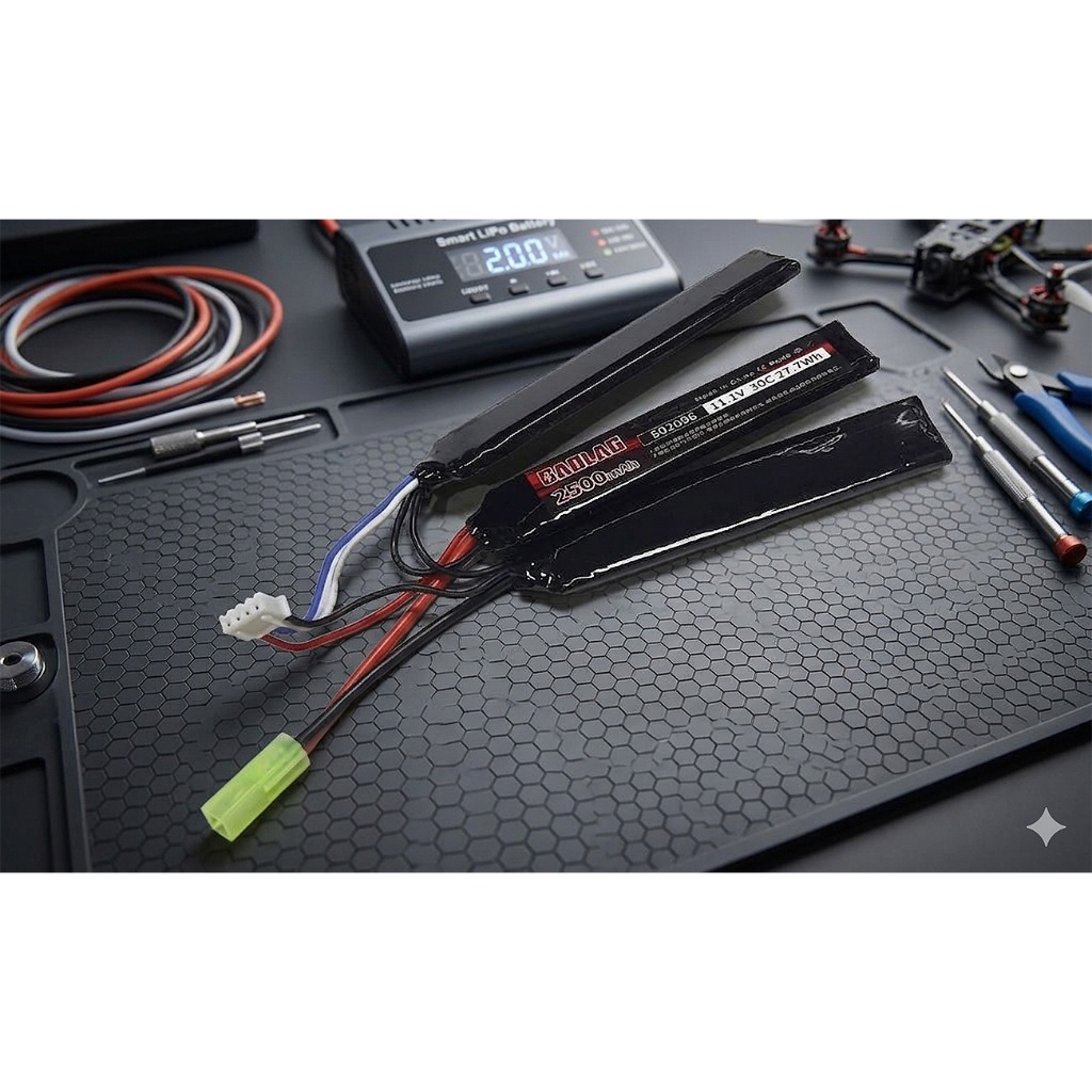 แบตเตอรี่สำหรับ BB  ชนิด Lipo ขนาด 11.1V 1800 mAh  แยก 3 เซลล์