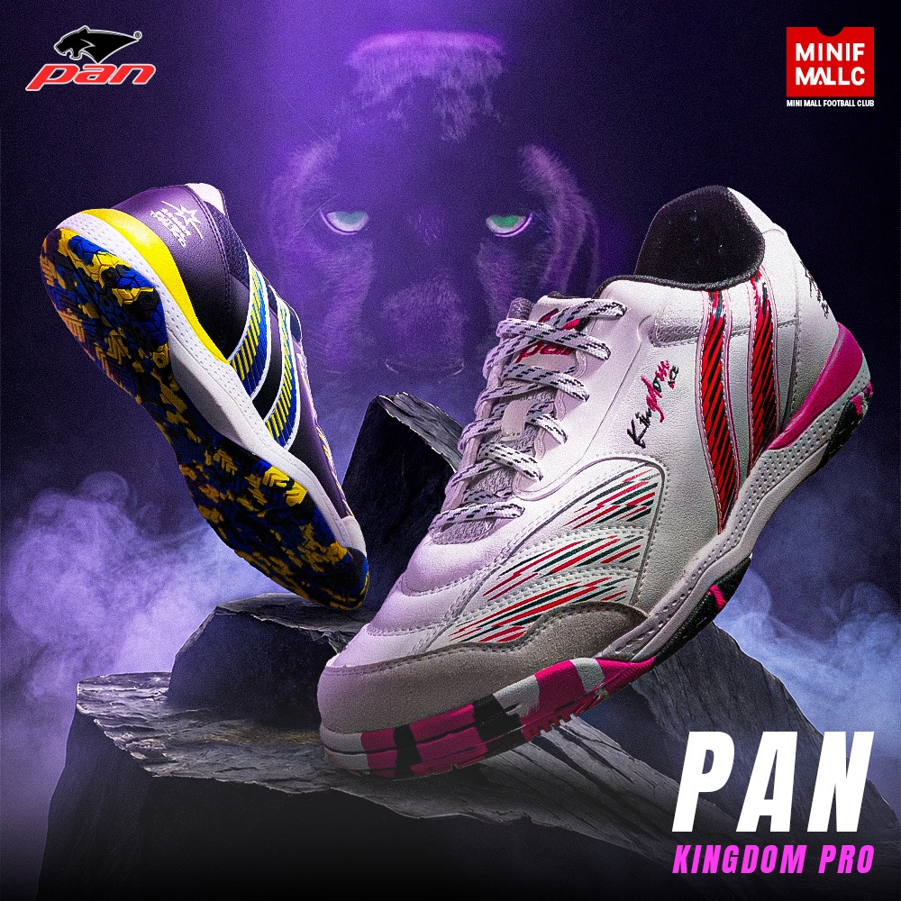 รองเท้าฟุตซอล PAN KINGDOM PRO รหัส PF14K9 รองเท้าฟุตบอล หนัง Kangaroo กระชับเท้า ทนทาน ชุดพื้นยึดเกาะสนามได้ดี