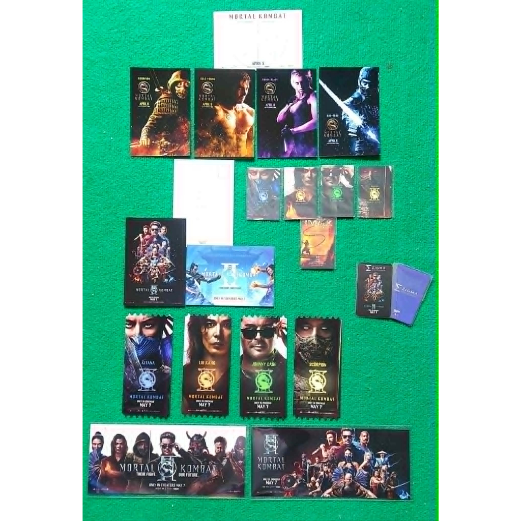 มอร์ทัลคอมแบต2 Mortal Kombat II  การ์ด Zigma  โปสเตอร์ขนาด 27x40นิ้ว สติ๊กเกอร์2ลาย โปสการ์ด จากเมเจอร์ และ SF
