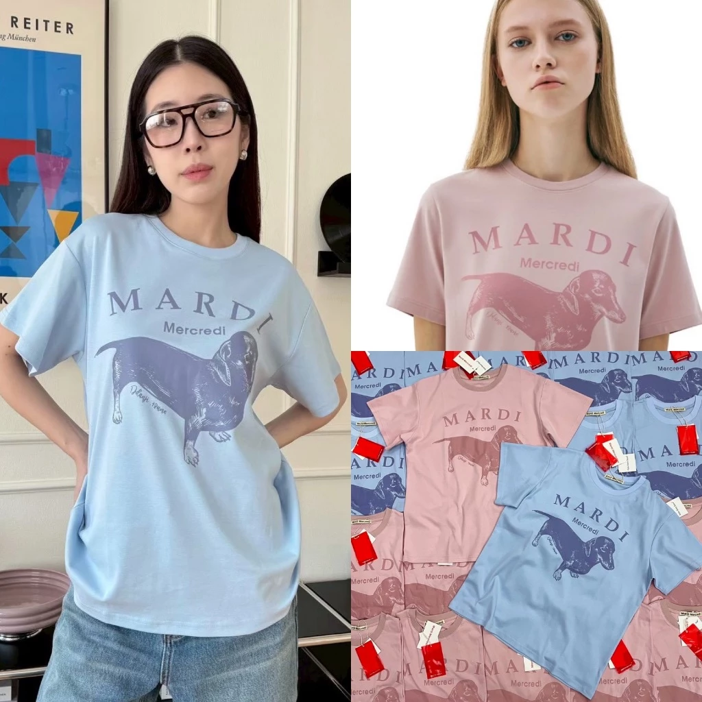 🍊 VL 5199 เสื้อยืดแขนสั้น ลายน้องหมา สีสวยน่ารัก ผ้าดีมากค่า